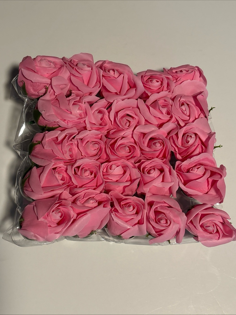 Artificial flower real touch and Smell Pink Roses 25 Buds. New
